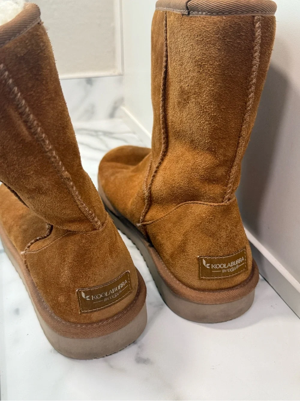 Koolaburra by Ugg Koola Short Boots Chestnut Suede 8